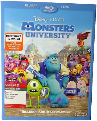 FACTORY SEALED W/SLIP Monsters University (Blu-ray/DVD 2013) +Target Bonus Disc • $14.99