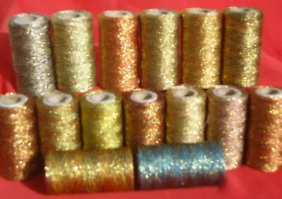 15 Metallic Thread Spools15 Different Colour 350 YARDS EACH • £12.99