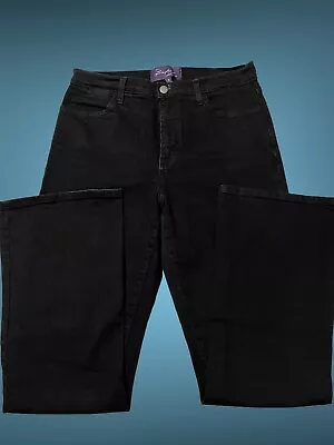 NYDJ Lift Tuck Bootcut Mid Rise Jeans Black Denim - Stretch Size - Size 8 • $25.99