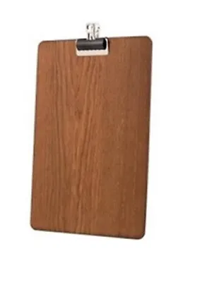 A5 Dark Wood Wooden Clipboard Menu Holder • £5.99