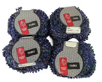 Discontinued Muench 4305 Purple FABU Boucle Ladder Yarn 50g 72m LOT Of 4 • $19.95