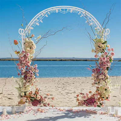 Metal Wedding Arch Garden Arbor Archway Gate Flowers Photography Backdrop Decor • £79.94