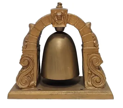 Antique 1908 William Gilbert Curfew Mantle Clock *Cast Metal Bell Topper Only • $143.30