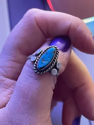 Vintage Sterling Silver Turquoise Ring • $40