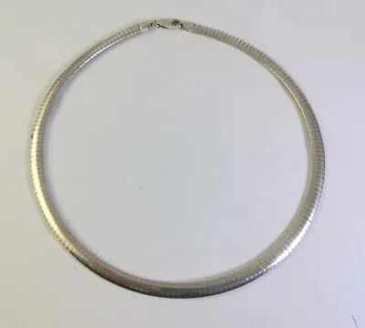 Milor Italy Solid Sterling Silver 6mm Choker Necklace 16.5  • $29.99