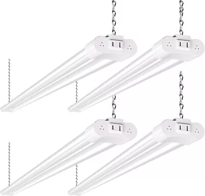 4 PACK 4FT LED SHOP LIGHT 5000K Daylight Fixture Utility Ceiling Lights Garage • $46.99