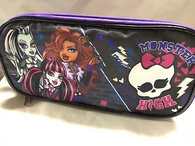 Monster High Fangtastic Pencil Case 2 Pocket Expandable With Zippers 54161MX • $10.49