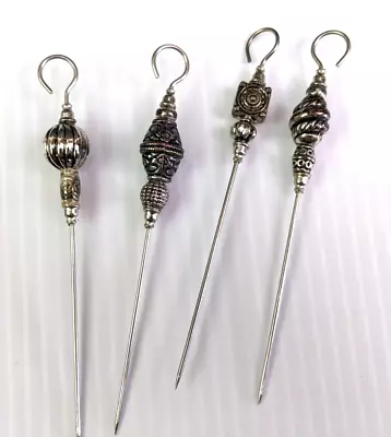 Vintage Cocktail Olive Picks Stainless 4.5  Set Of 4 • $19.95