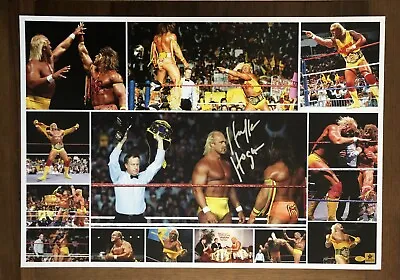 $195 • Buy WWE WWF Hulk Hogan Signed Autographed 50x72cm Photo With COA Val Cert Ph Proof