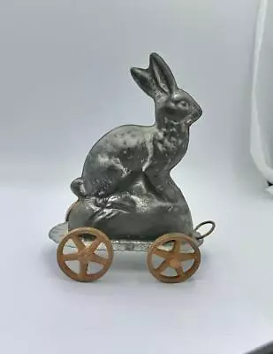 Michael Bonne Rabbit Pull Toy Folk Art Easter Bunny Rabbit Chocolate Mold • $195