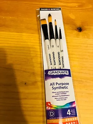 Daler Rowney Graduate All Purpose Synthetic Brushes Pack Of 4  • £8.90