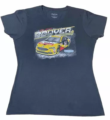 LG Womens Clint Bowyer #14 Nascar Stewart-Haas Racing NAME & NUMBER Graphic Tee • $19.99