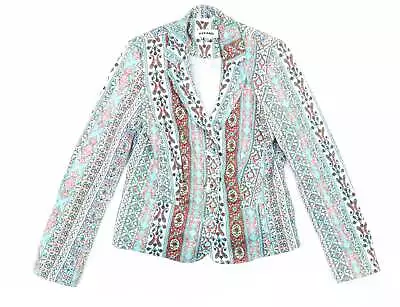 Gerard Womens Blue Paisley Jacket Blazer Size 10 Button • £6.50