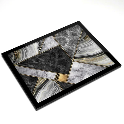 £14.99 • Buy Glass Placemat 20x25 Cm - Marble Granite Agate Effect Collage  #21844