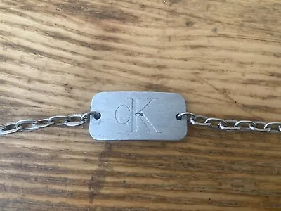 £10 • Buy CK One  Calvin Klein Silver Tag Bracelet