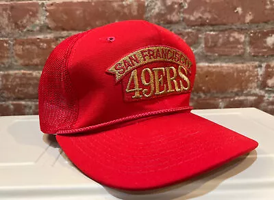 $30 • Buy Vintage San Francisco 49ers Mesh Red Snapback Hat NFL Officially Licensed