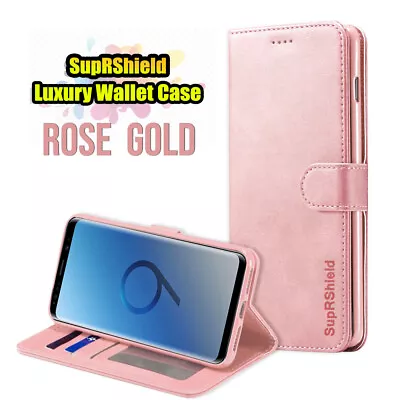 $8.95 • Buy Wallet Leather Flip Case For Samsung Galaxy S6 S7 Edge S8 S9 Plus Note 8 9 Cover
