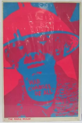 VINTAGE  War Changes Us All  (1967) Anti-Vietnam War Protest Black Light Poster • $108.34