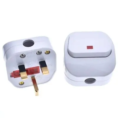 $6.33 • Buy 13A 13 Amp Switched Mains Plug White Red Neon Indicator Plug Hot. Uk C9P5 E3K2