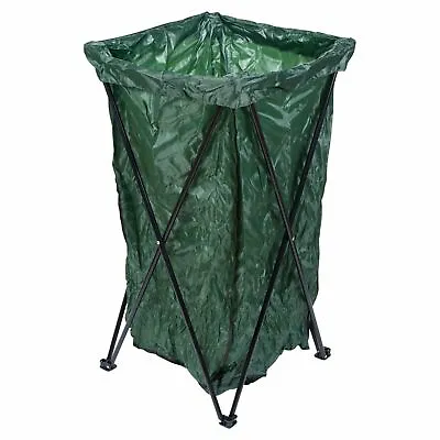 180L Collapsible Metal Recycle Garbage Waste Rubbish Bin Bag Sack Stand Holder • £14.85