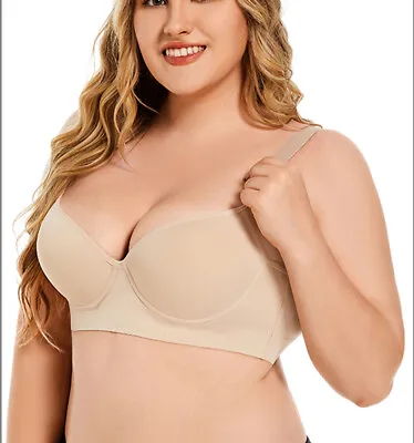 Ladies Lightly Padded Plus Size Bra Comfort Full Cup Seamless Underwired Bras • £14.99