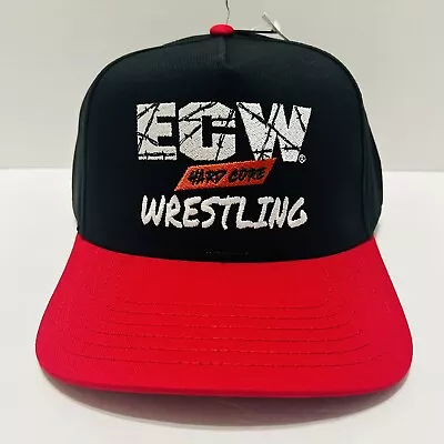 ECW Extreme Championship Wresting Snapback Hat Cap Black Red WWE WWF Retro • $34.97