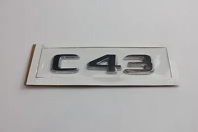 C43 Chrome Silver Boot Badge Emblem For Mercedes Benz AMG C Class 2017 - 2024 • $15