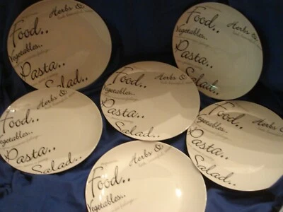 £40 • Buy Rare Price Kensington Script Design Pattern 6 X 21cm Plates Vgc
