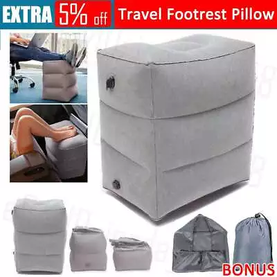 $14.49 • Buy Travel Air Pillow Foot Rest Inflatable Cushion Office Car Home Leg Footrest AU