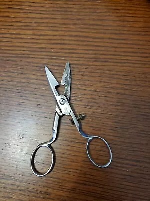 Clauss Adjustable Button Hole Scissors Made In USA 4 1/2 Vintage #46 • $8.50