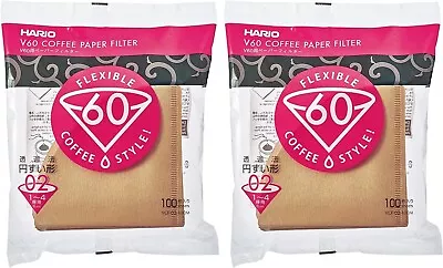 V60 Paper Coffee Filters Size 02 Natural 200 Count Designed To Fit The Cone • $35.78