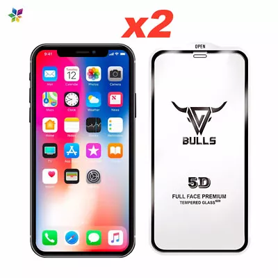 2 X Tempered Glass 5D Screen Protector (9H) For IPhone 7 8 Plus • $6.99