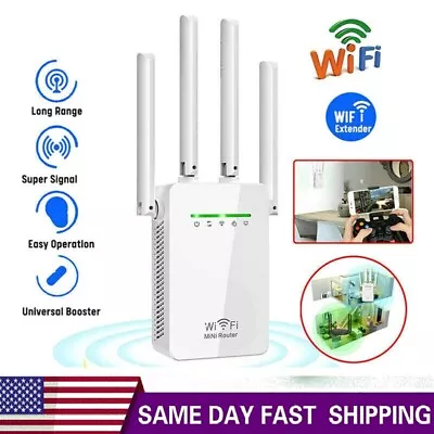 1200Mbps WiFi Range Extender Repeater Wireless Amplifier Router Signal Booster • $12.90
