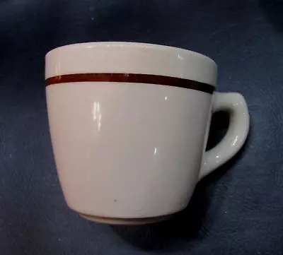 Sterling Restaurant Ware Cup Mug Desert Tan Brown Stripe East Liverpool OH USA • $15