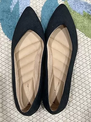 Classic Black Pointed Toe Ballet Flats Size 8.5 • $10