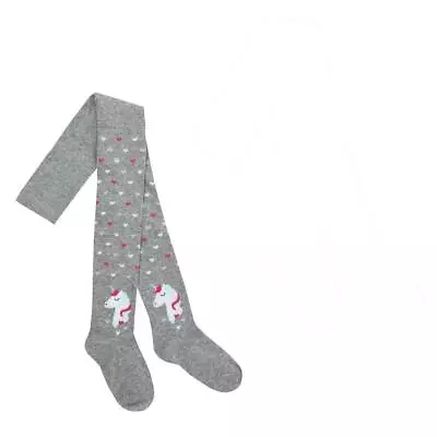 Girls Purple Fox Butterfly Grey Unicorn Rainbow Star Tights 2-3-4-5-6-7-8 Years • £4.25