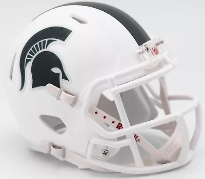 MICHIGAN STATE SPARTANS NCAA Riddell SPEED Authentic MINI Football Helmet MSU • $35.99