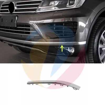 √ Chrome Driver Side Front Bumper Molding Trim For VW Volkswagen Touareg 2015-18 • $54.81