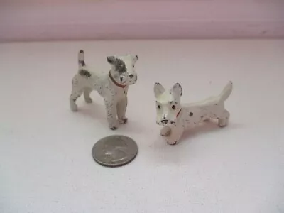 2 Vintage Mini Cast Metal Terrier Dogs - England • $19.99