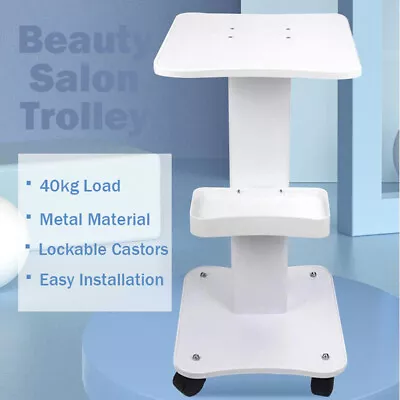 Hairdressing Beauty Salon Trolley On Wheel White SPA Machine Storage Stand Cart • £44.32