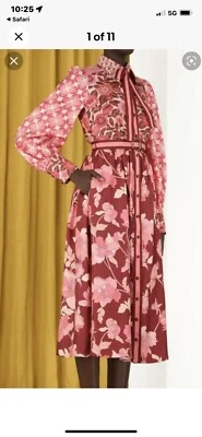 $800 • Buy Zimmerman Concert Spliced Shirt Midi Dress Size 1