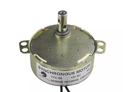 TYC-50 Synchronous Gear Motor 12V AC 10-12RPM CW/CCW 4W Turntable Small Elect... • $22.63