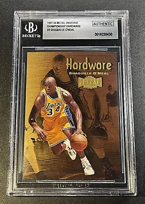 Shaquille O'neal Shaq 1997 Skybox Metal Universe #3 Championship Hardware Lakers • $500