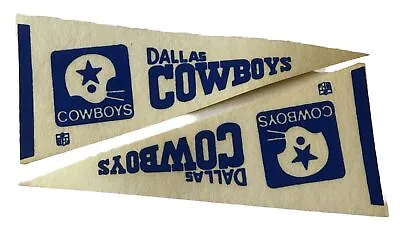 DALLAS COWBOYS (2) Mini 1970’s Vintage Football Pennants.  5X12 • $14.99