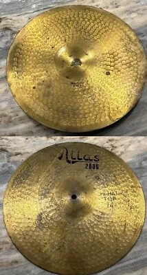  Rare Vintage Atlas 2000 14  Hi-Hat Top Only Cymbal Made In Italy (Video Link) • $69