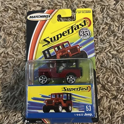 Matchbox Superfast  #53 1960 JEEP. Red 1:64 Limited Edition Of 15000. • $8