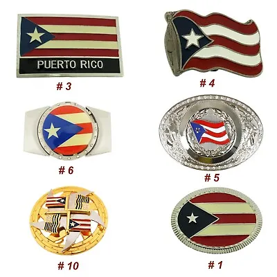 PUERTO RICO FLAG BELT BUCKLE  Puertorriquena Puertorriqueno Western Cowboy Style • $8.49