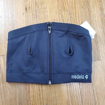 Medela Nursing Bra Sz S Small Black Zip Up Front Stretch Comfort NEW • $15.79