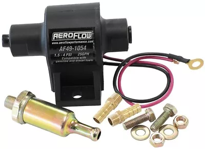 Aeroflow Electric Inline Fuel Pump 1.5-4 Psi 25 Gph 12v - Af49-1054 • $94