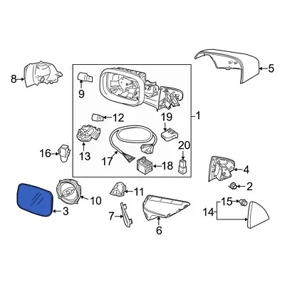 For Volvo XC90 2007-2014 Volvo 30745043 Front Right Door Mirror Glass • $145.76